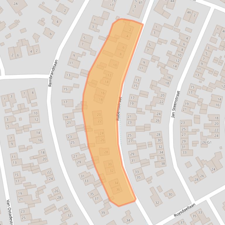 Kaart van postcodegebied 6165TR.
