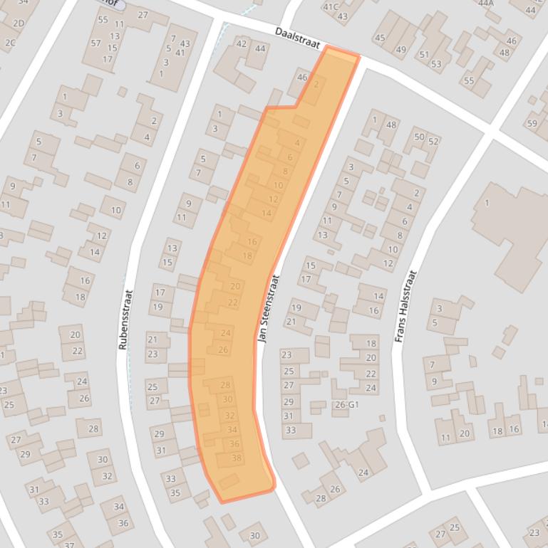Kaart van postcodegebied 6165TT.