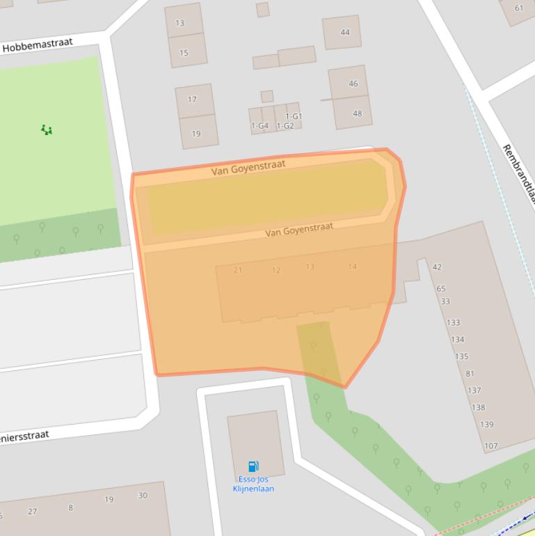 Kaart van postcodegebied 6165VS.