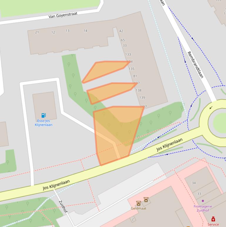 Kaart van postcodegebied 6165VX.