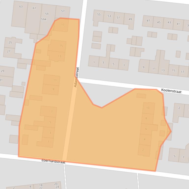 Kaart van postcodegebied 6165XT.