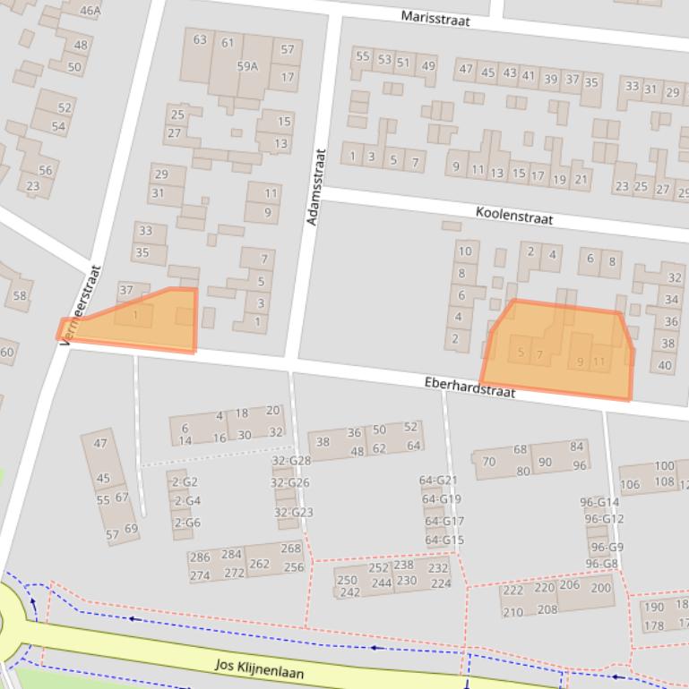 Kaart van postcodegebied 6165XV.