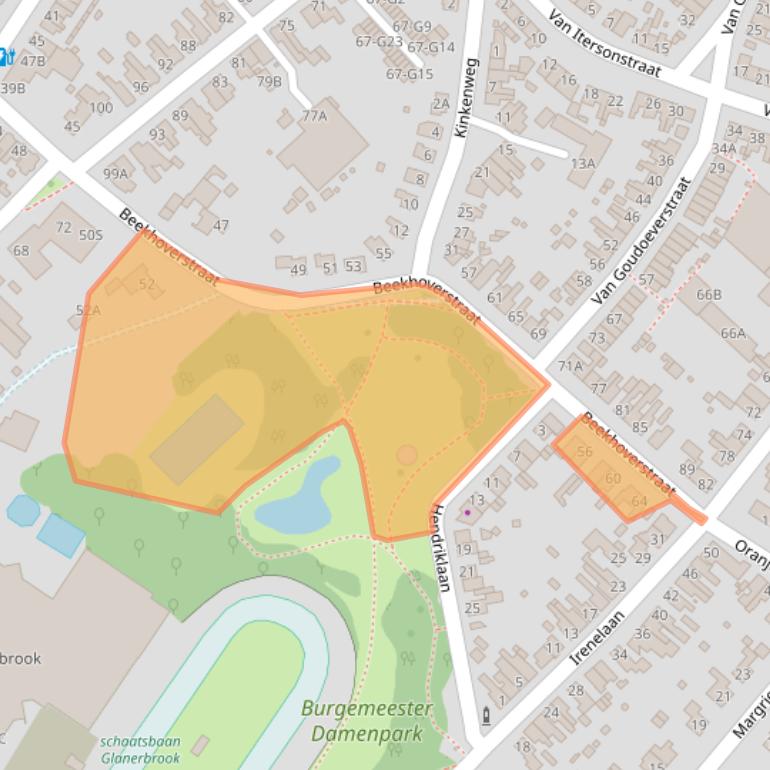 Kaart van postcodegebied 6166AD.