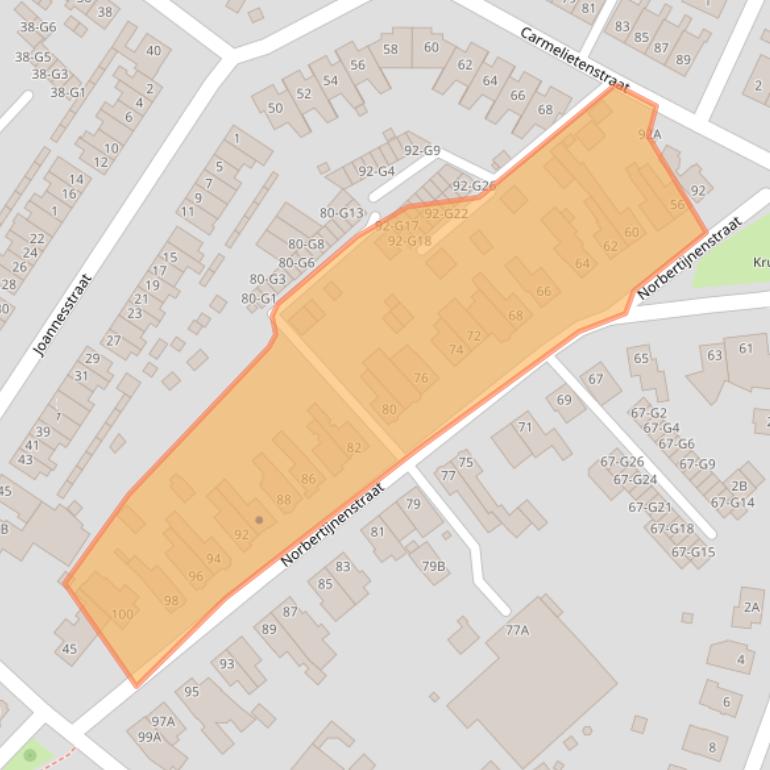 Kaart van postcodegebied 6166AL.