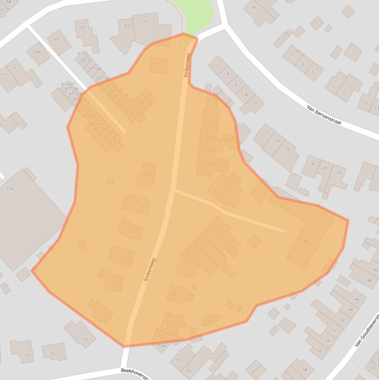 Kaart van postcodegebied 6166AM.