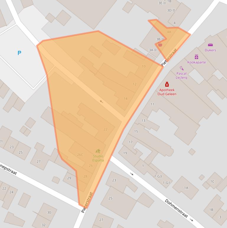 Kaart van postcodegebied 6166AR.