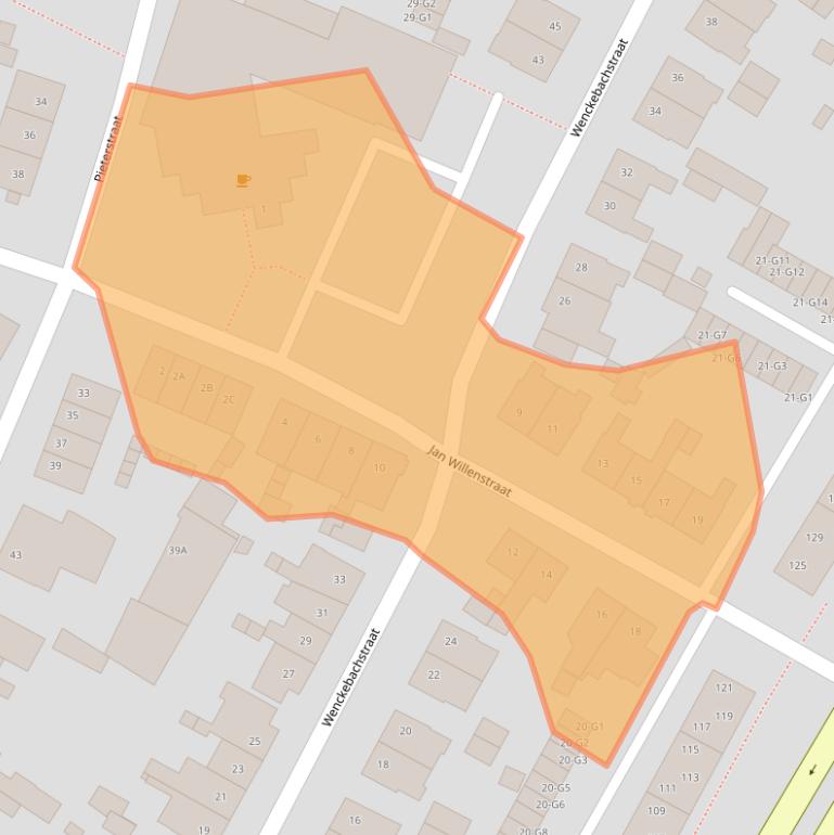 Kaart van postcodegebied 6166AX.