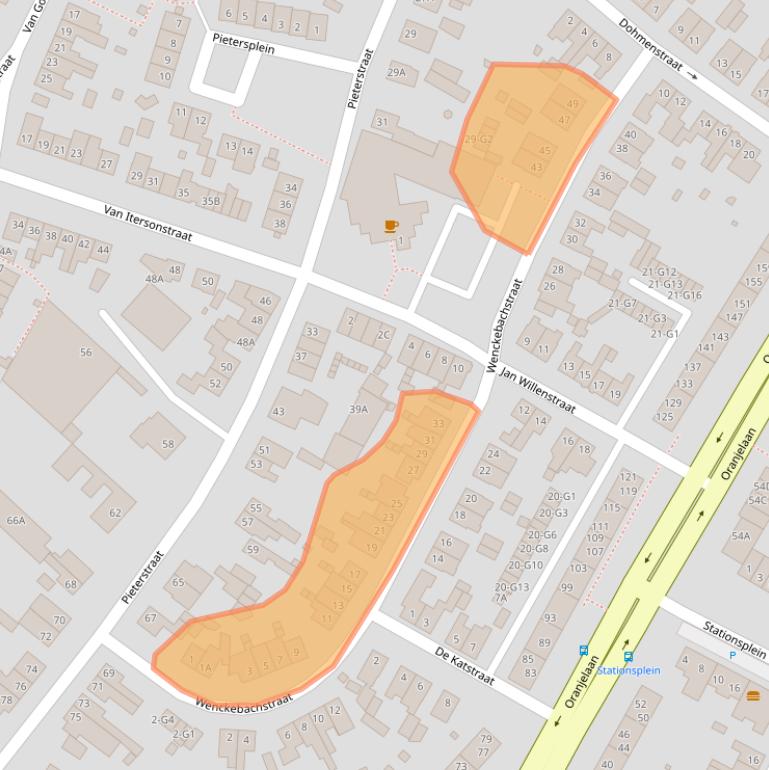 Kaart van postcodegebied 6166BA.