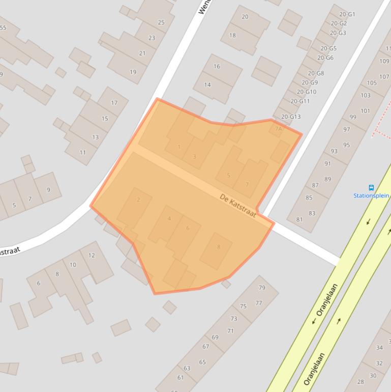 Kaart van postcodegebied 6166BC.