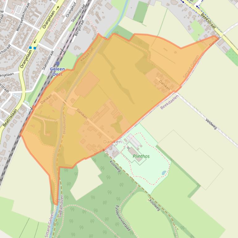 Kaart van postcodegebied 6166BE.