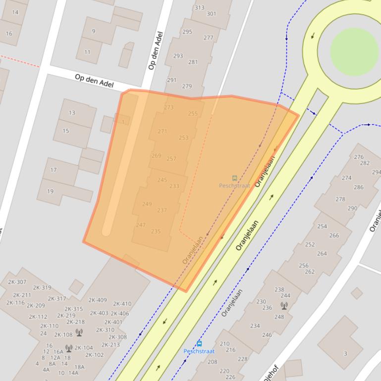 Kaart van postcodegebied 6166BN.