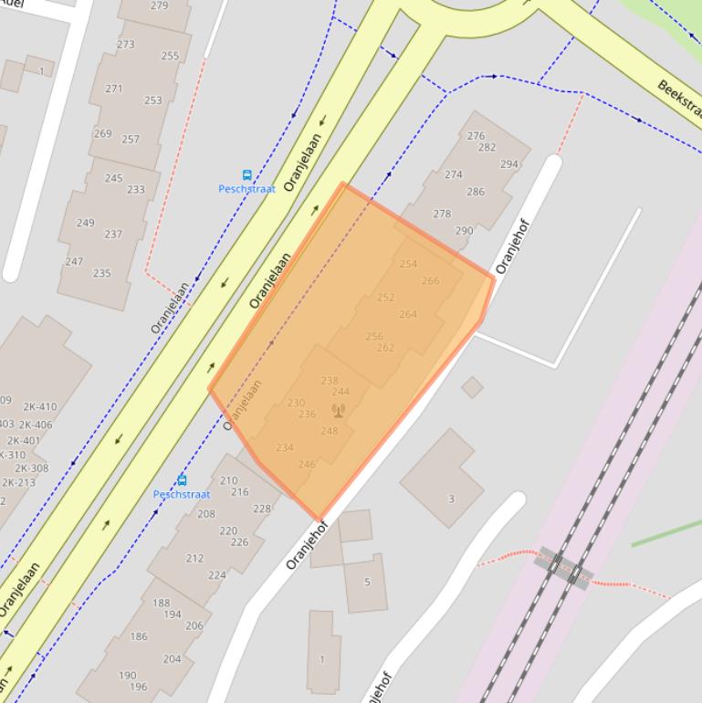 Kaart van postcodegebied 6166BX.