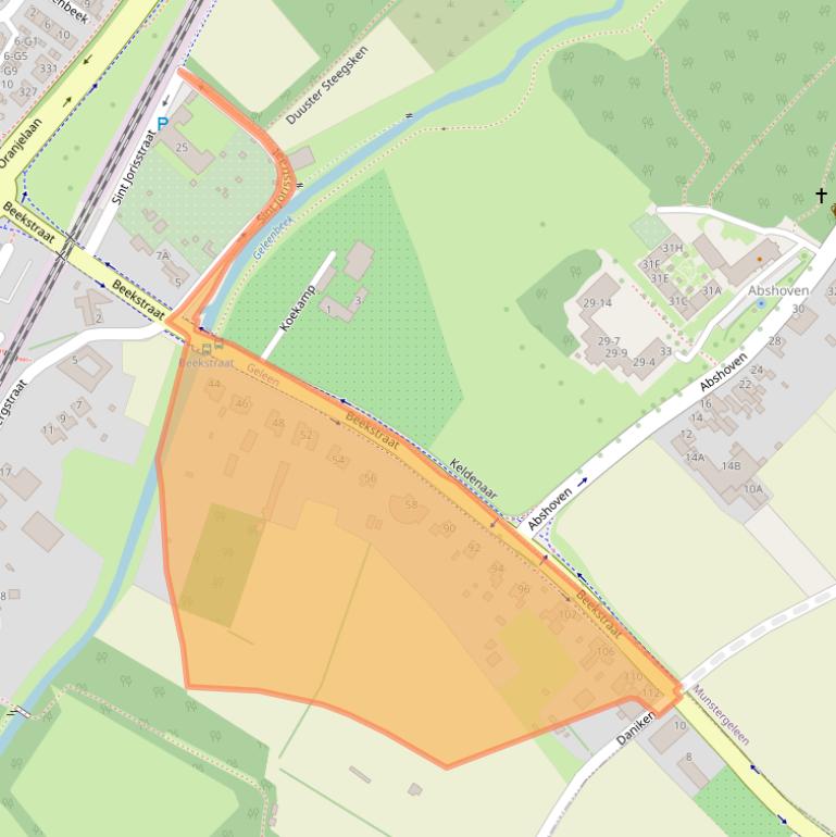 Kaart van postcodegebied 6166CC.