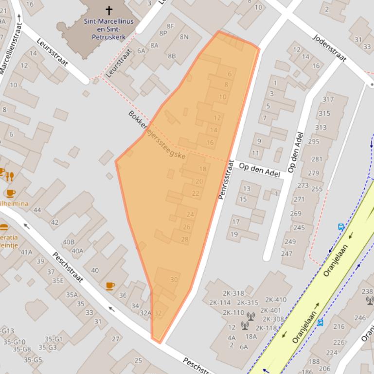 Kaart van postcodegebied 6166CK.