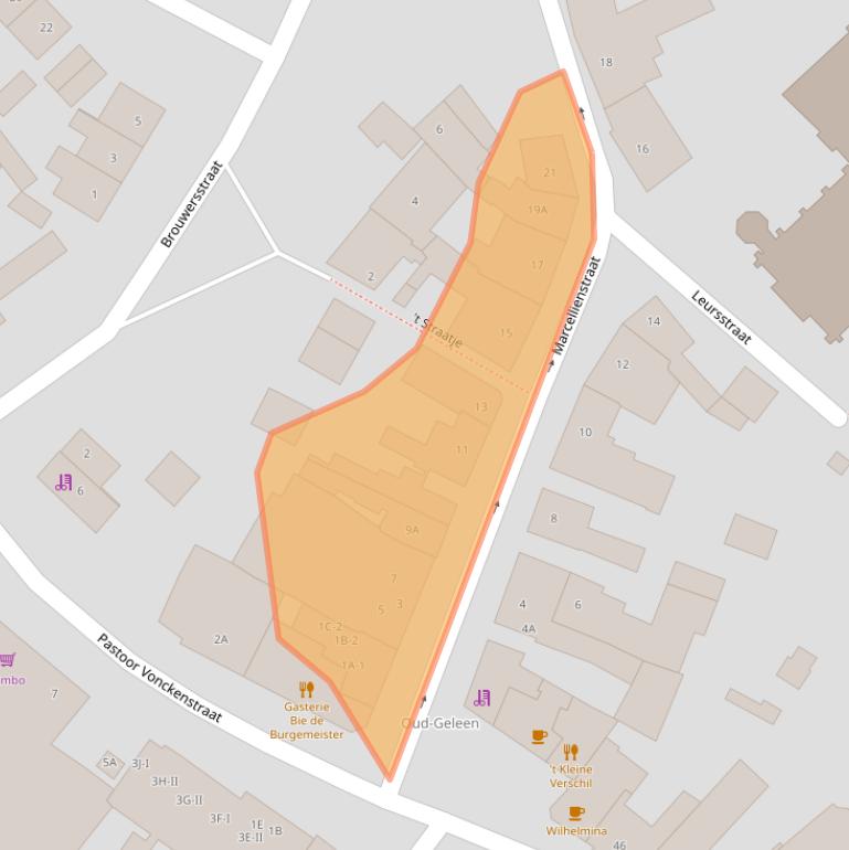 Kaart van postcodegebied 6166CP.