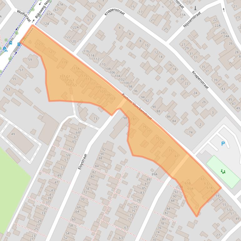 Kaart van postcodegebied 6166CW.