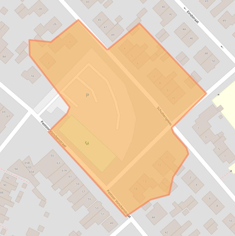 Kaart van postcodegebied 6166EC.