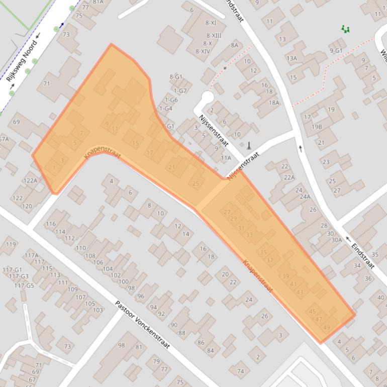 Kaart van postcodegebied 6166ED.