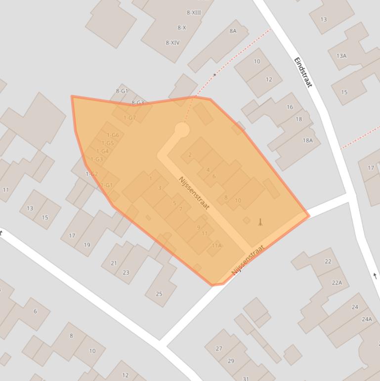 Kaart van postcodegebied 6166EP.