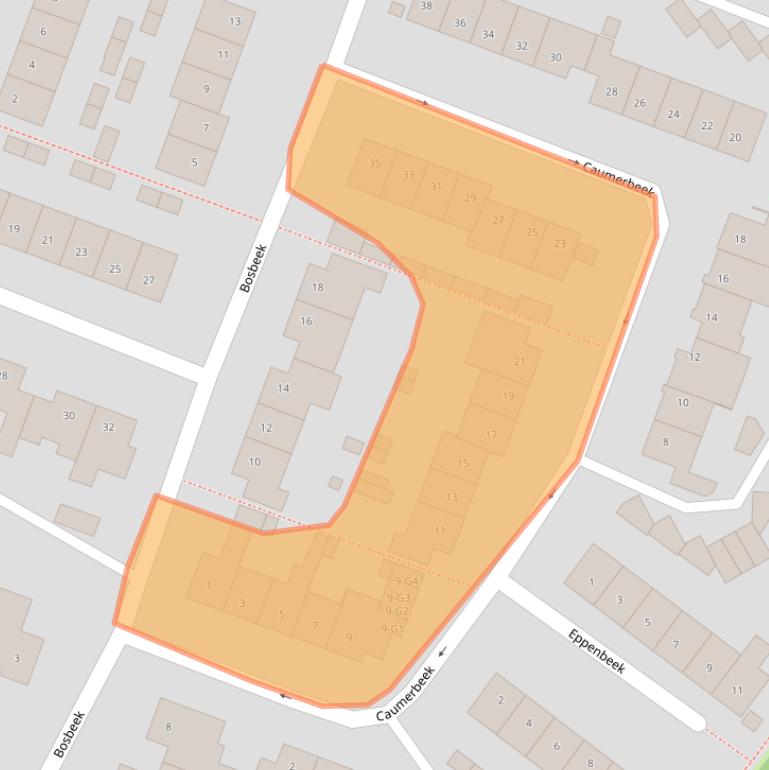 Kaart van postcodegebied 6166GD.
