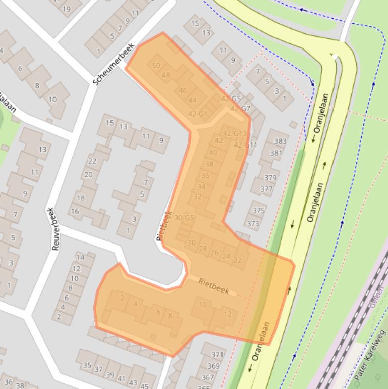 Kaart van postcodegebied 6166GV.