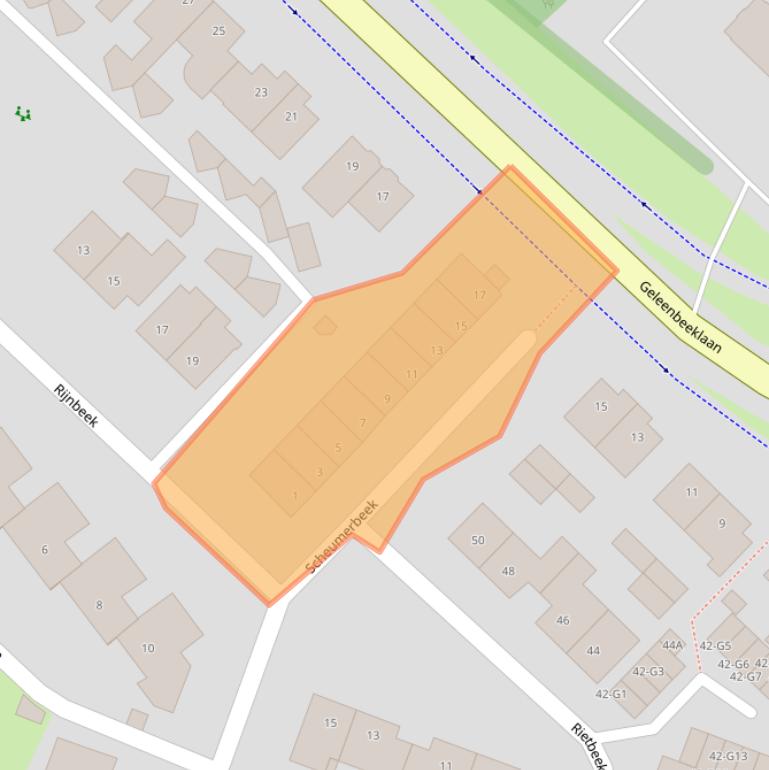 Kaart van postcodegebied 6166GZ.