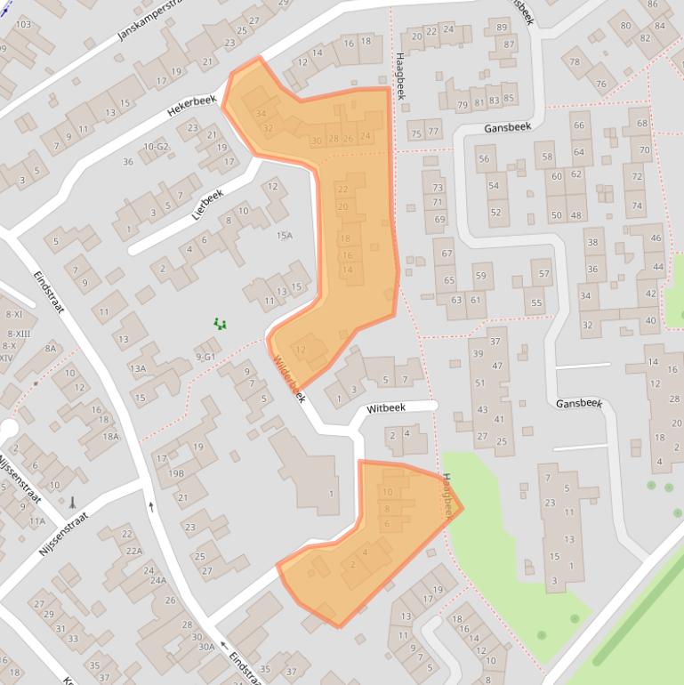 Kaart van postcodegebied 6166HP.