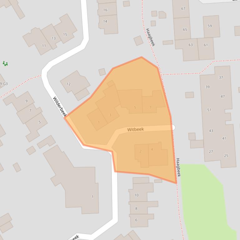 Kaart van postcodegebied 6166HS.