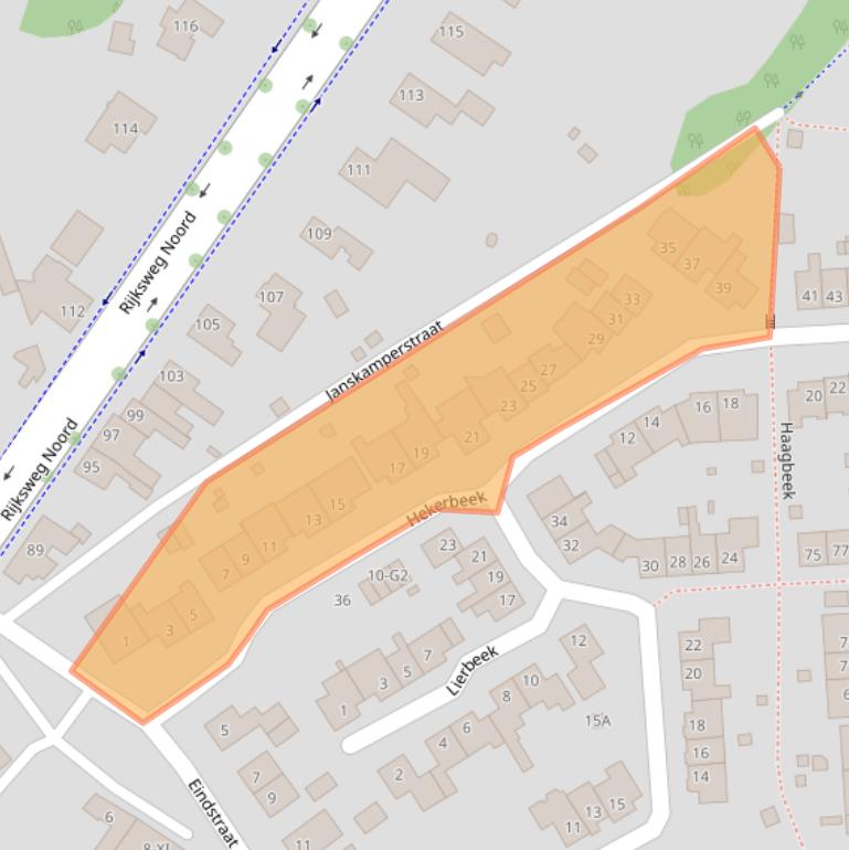 Kaart van postcodegebied 6166HW.