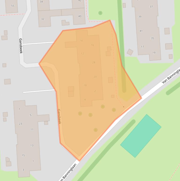 Kaart van postcodegebied 6166JA.