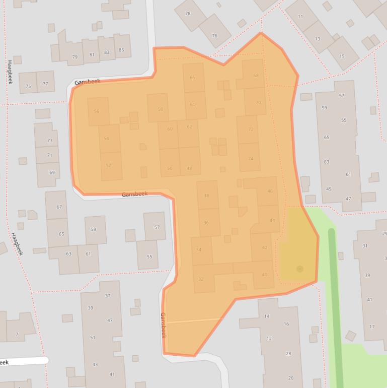 Kaart van postcodegebied 6166JB.