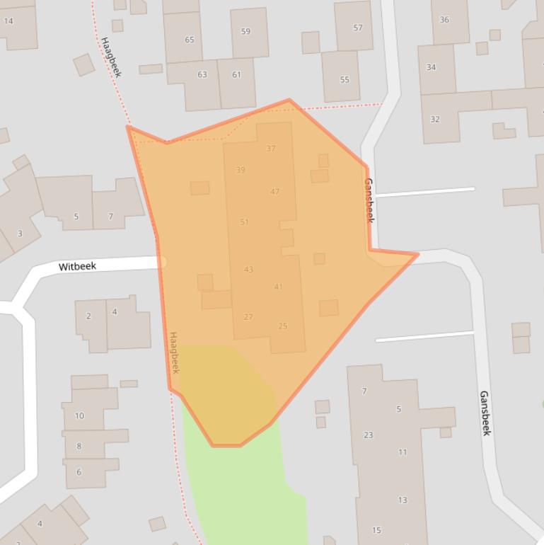 Kaart van postcodegebied 6166JE.
