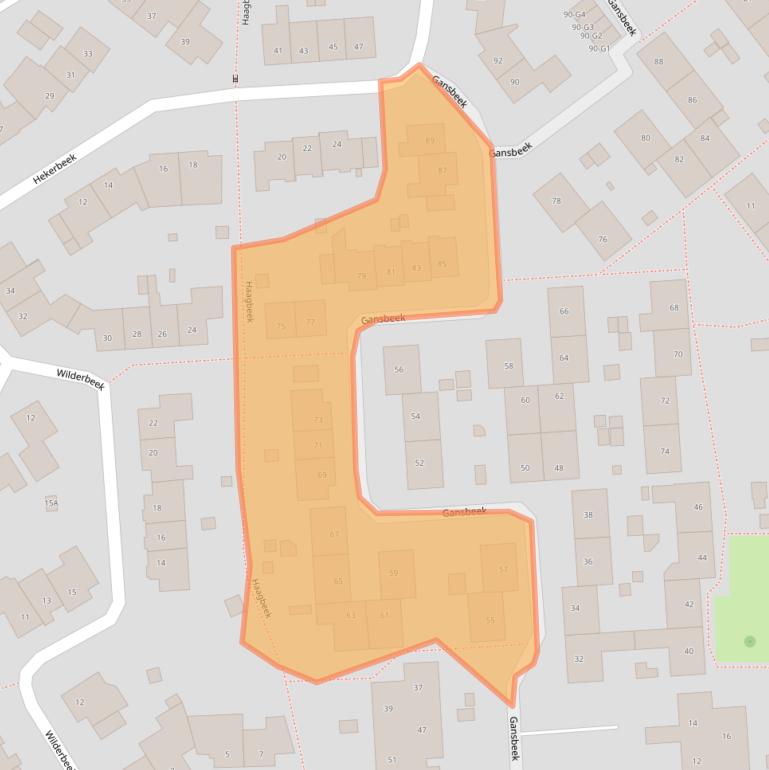 Kaart van postcodegebied 6166JG.