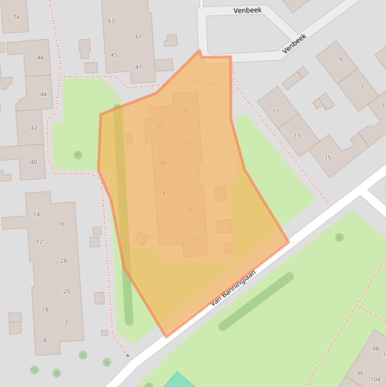 Kaart van postcodegebied 6166JL.