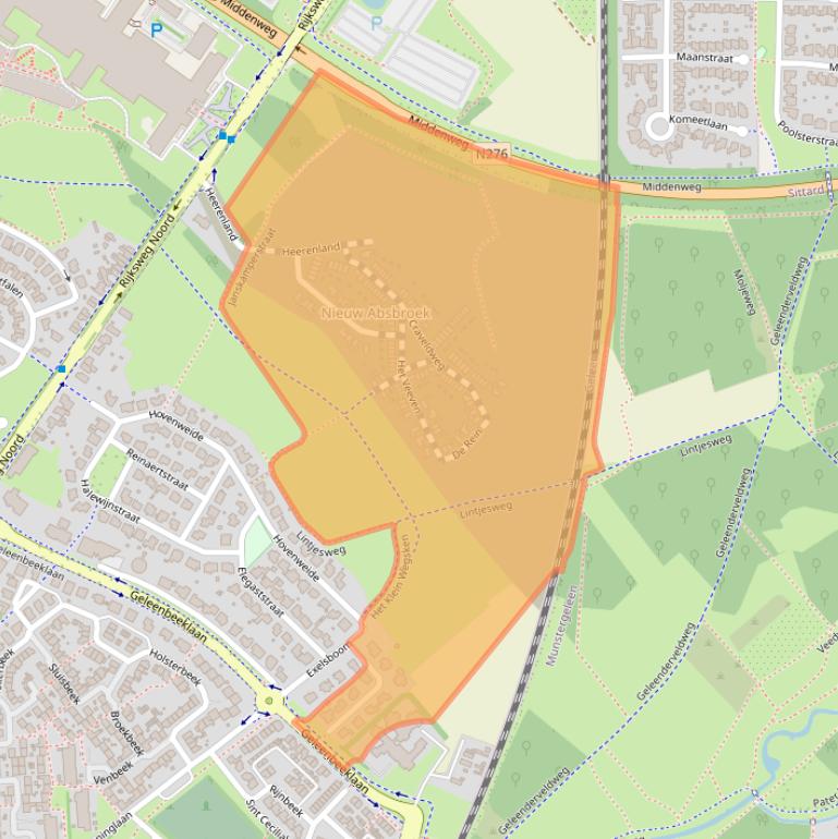Kaart van postcodegebied 6166KA.