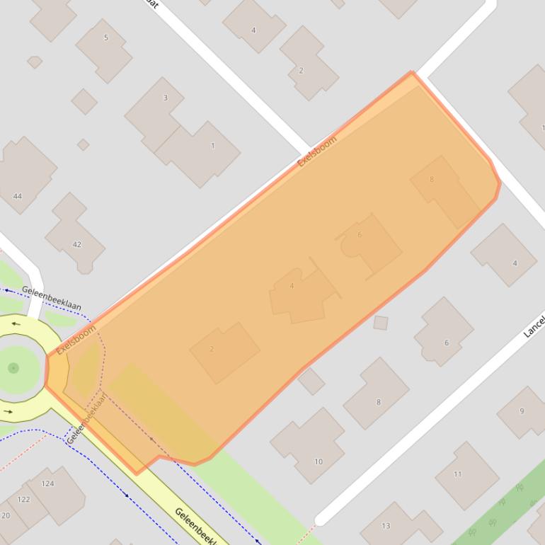 Kaart van postcodegebied 6166KB.