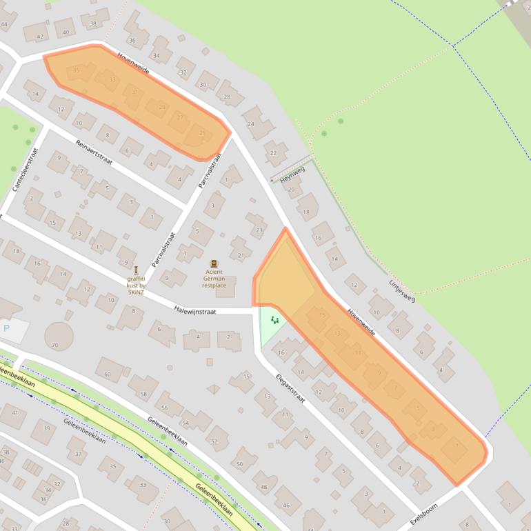 Kaart van postcodegebied 6166KD.