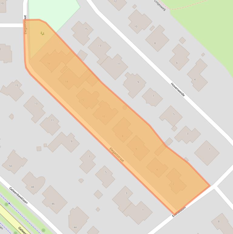 Kaart van postcodegebied 6166KE.