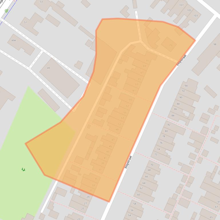 Kaart van postcodegebied 6166XN.