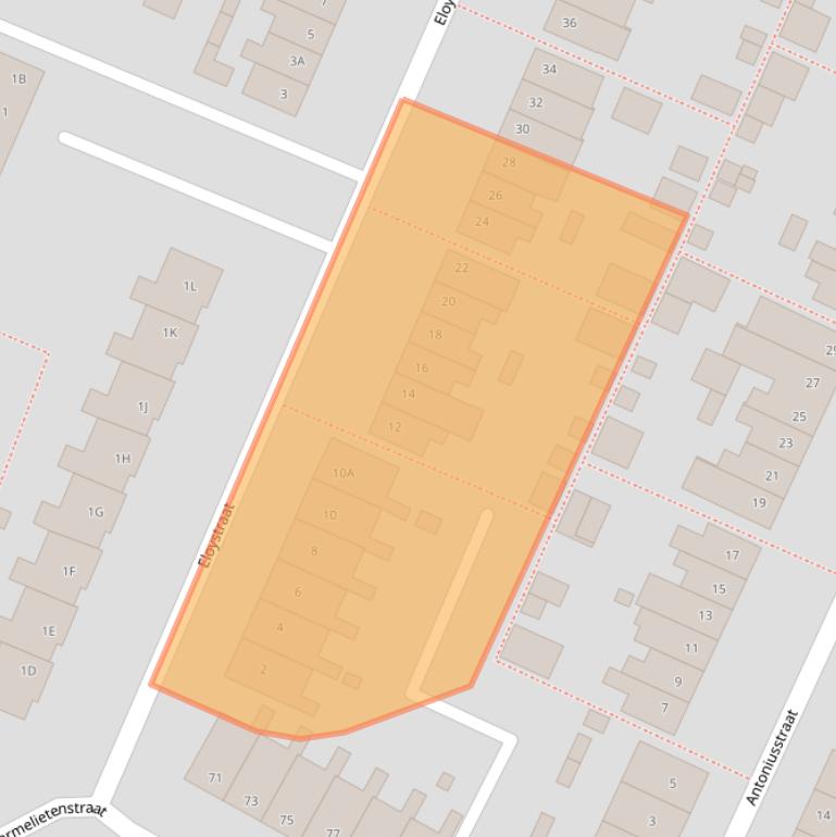 Kaart van postcodegebied 6166XP.