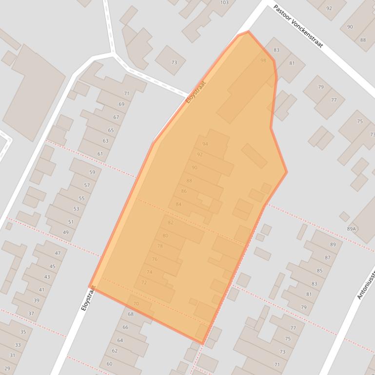 Kaart van postcodegebied 6166XS.