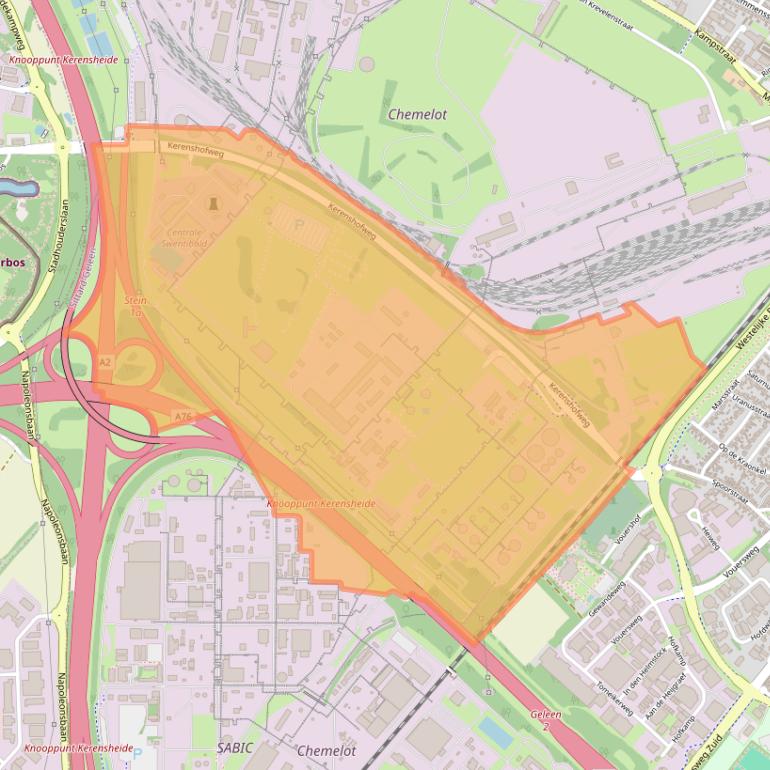 Kaart van postcodegebied 6167AE.
