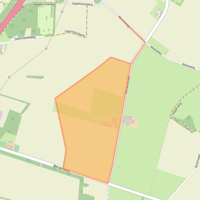 Kaart van postcodegebied 6167RL.