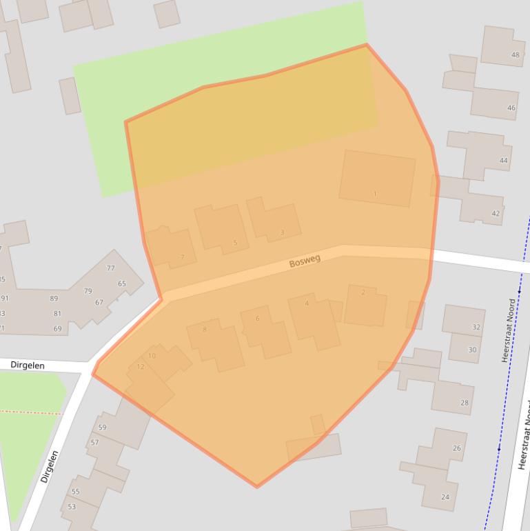 Kaart van postcodegebied 6171AB.