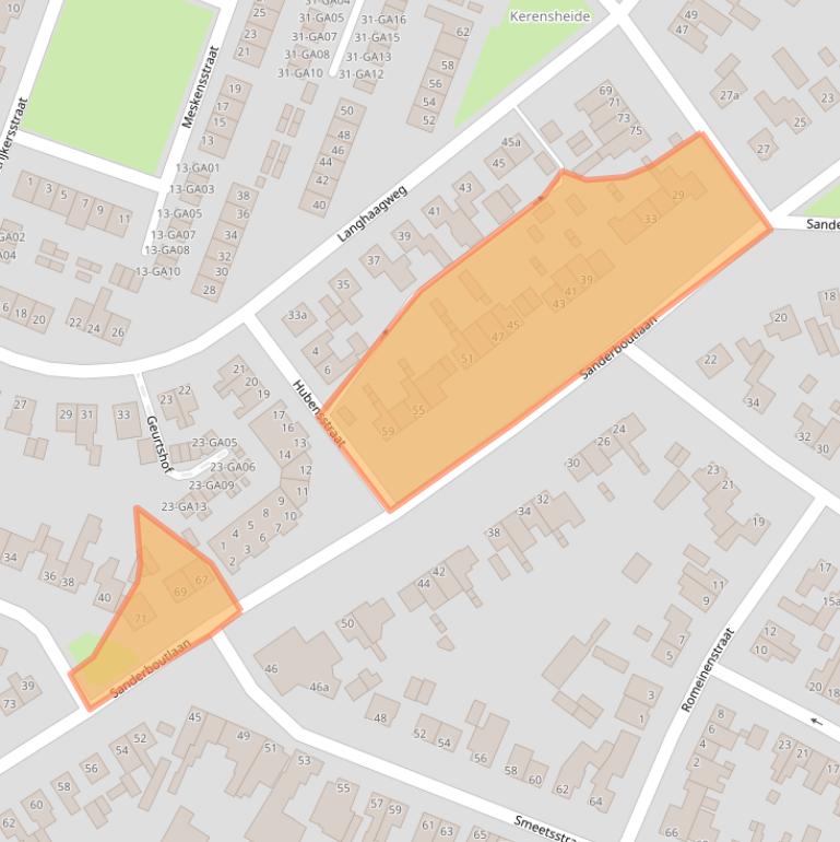 Kaart van postcodegebied 6171BB.