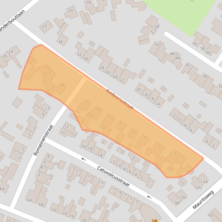 Kaart van postcodegebied 6171BH.