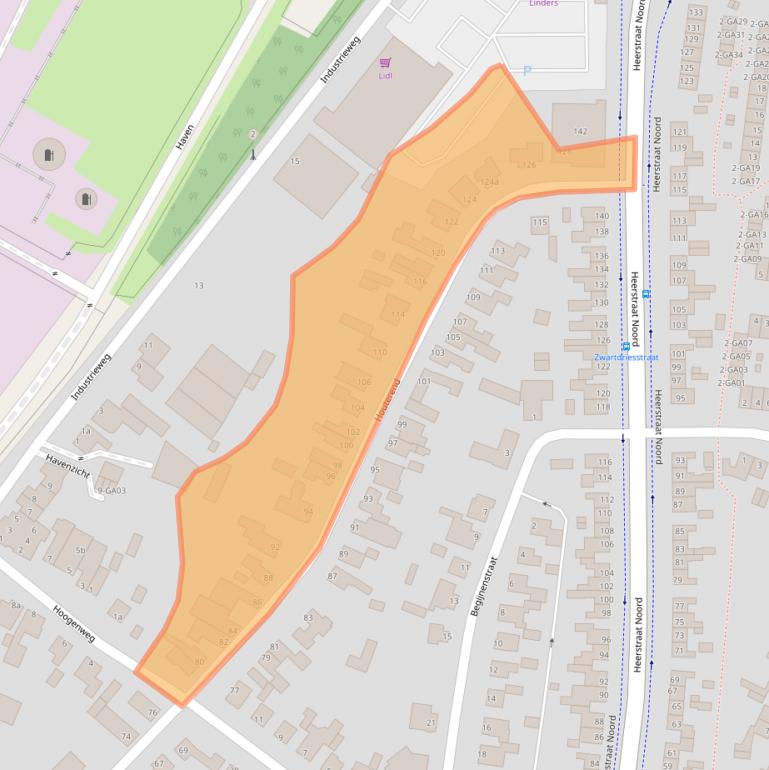 Kaart van postcodegebied 6171CT.