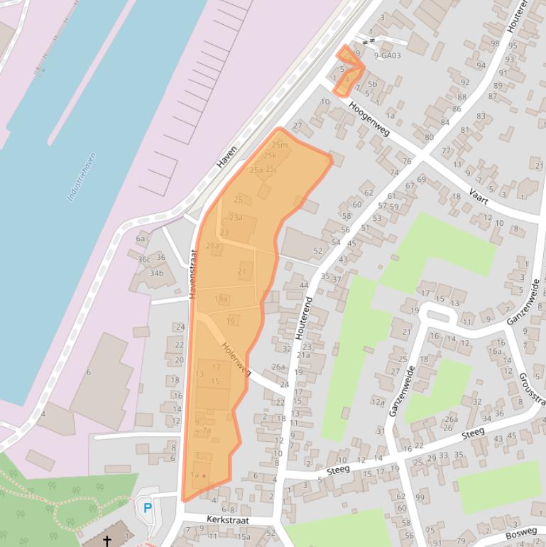 Kaart van postcodegebied 6171ED.