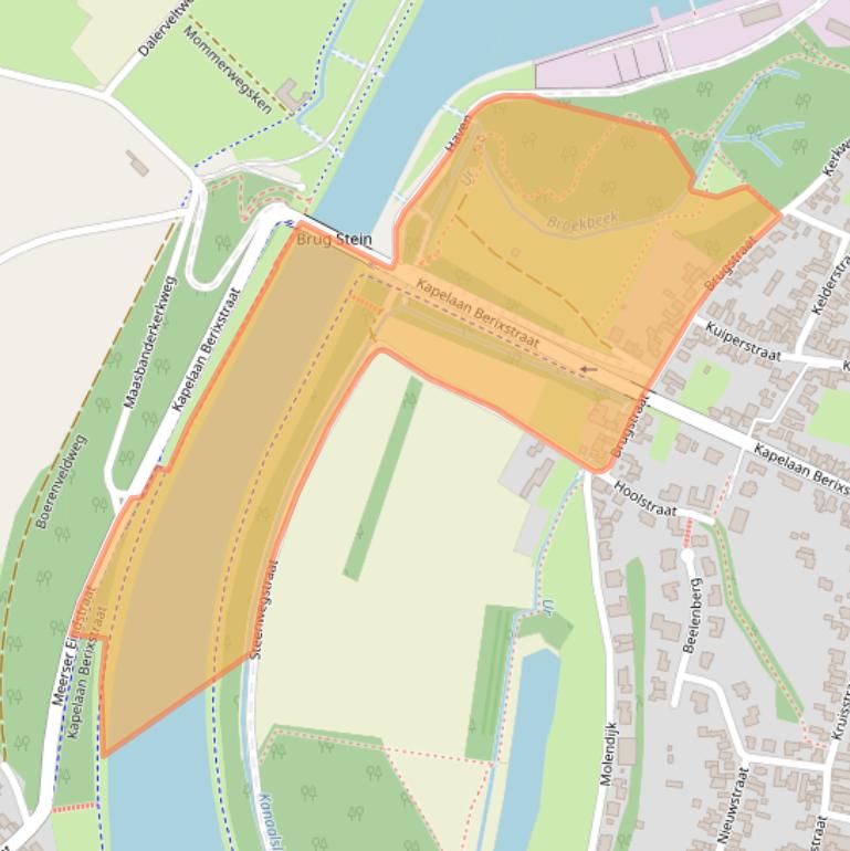 Kaart van postcodegebied 6171ET.