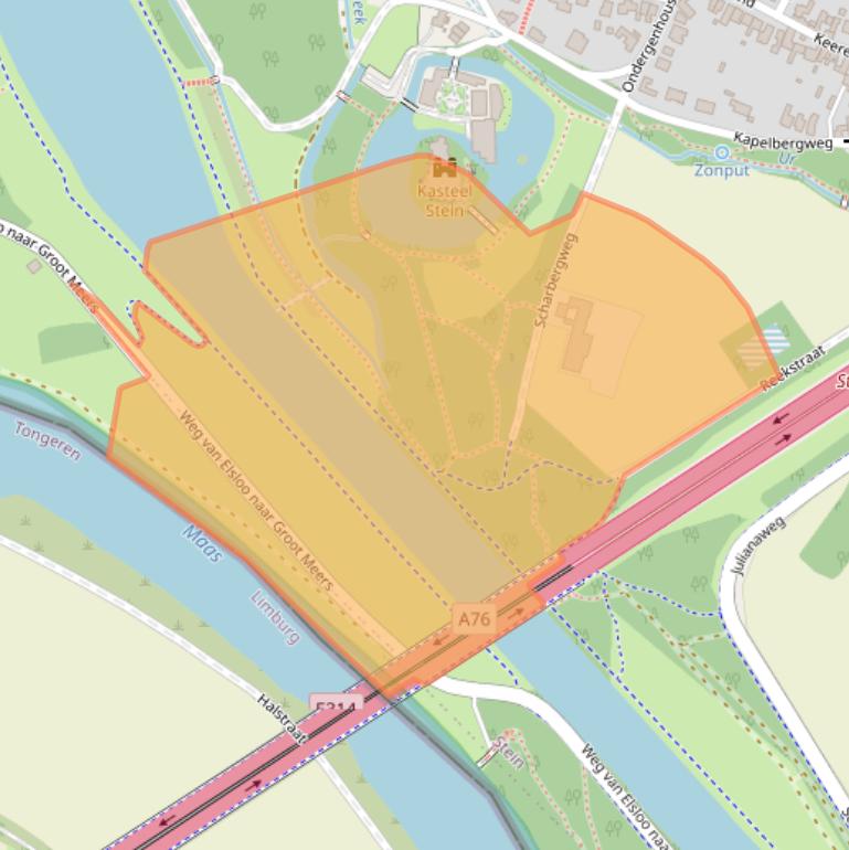 Kaart van postcodegebied 6171GV.